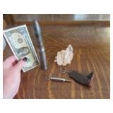 (4) WWII 6" Bullet~Keychains~Crystal Rock