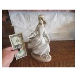 LLADRO 12" Girl Figurine AS IS "chipped finger*