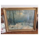 Early 18" Classic WinterScene Wall Art