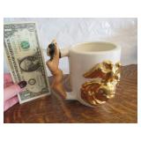 Early NUDE Marines Pottery 5" Mug