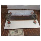 16"x12" Beveled Mirror Dresser Top Handled Holder