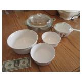 (5) Glass~CorningWare Ware Casserole Dishes