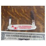 KR SWERDFEGER 2blade Advertising Pocket Knife