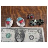 (3) Sterling ClipOn Earrings