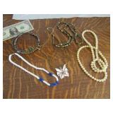 (5) Nice Glass/Shell/Stone Necklaces