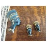Vintage GERMANY Inlaid Head & Earring SET