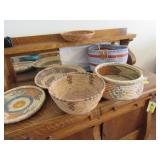(4) SouthWest Themed Baskets & holder