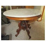 Antique Eastlake Accent Table w/ MarbleTop