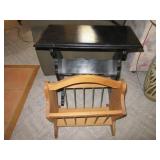 (2) Wooden Table & Magaazine Racks