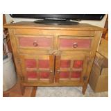 Neat Rustic Wooden 32" Accent Cabinet