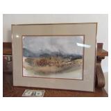 A. BACCARELLA Watercolor Estate Artwork