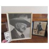 (2) John Wayne Framed Photos 8"/12"