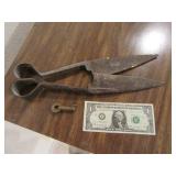 (2) Antique Railroad Key & Sheep Shears