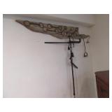 Rustic 48" Barnwood Decor w/ Bits & Cotton Scale