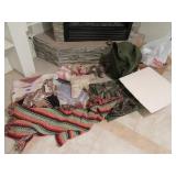 Lot Asst Blankets & Military Bags