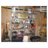 (2) 36" Metal Shelving PLUS LOTS of Contents