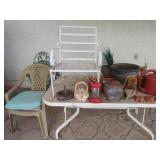 Pile Random Patio Table & Flower Pots & The Like