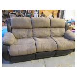 Classic Microfiber Couch w/ Recliners