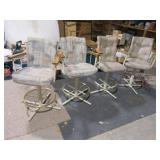 (4) 24" Padded Swivel Bar Stools