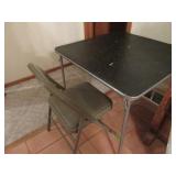 Card Table & ONE Folding Chair