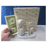PRECIOUS MOMENTS Reindeer & Girl Figurine