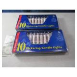 (2) New NOEL Flickering Candle 10light Lights