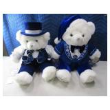 (2) Mint 2000/2007 18" SNOWFLAKE Teddy Bears BLUE