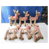 (6) Plush POLAR EXPRESS 10" Reindeer Figures