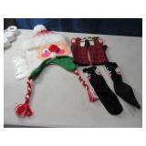 (3) Neat Santa Stocking Cap ~ Gloves/Socks