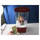 15" Santa SnowBlowing Cube Decor