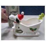 1972 SNOOPY 6" Sleigh Figurine Decor