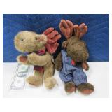 (2) 12" BOYDS BEARS Festus~Mortimer EXC
