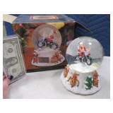HARLEY 6.5" Musical Xmas SnowGlobe Boxed