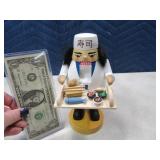 German 7" Sushi Chef NutCracker Wood EXC