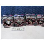 (4) HARLEY Cycle Ornaments boxed Motorcycle