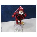 12" Moving~Singing Snowboarding Santa