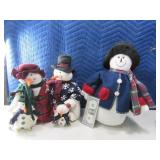 (2) Snowman 15" PlushType Nice Decor