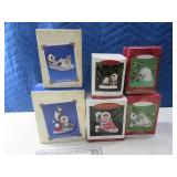 (6) Hallmark FROSTY FRIENDS Themed Ornaments boxed