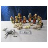 1950s GERMAN Marked Pottery Nativity SET $$