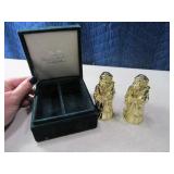 BOMBAY COMPANY GoldPlate Santa Salt & Pepper 3.5"