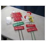(2) 24" SNOOPY~Peanuts Themed Metal Yard Decor