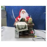 Vintage Animated WRITING SANTA 20" Figure EXC