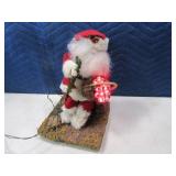 15" SANTA w/ LightUp Apple Basket