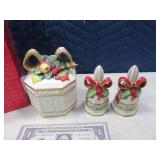 3pc FITZ & FLOYD Classics S&P & Covered Dish