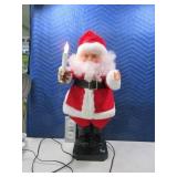 24" Vintage Animated Move/Sing/Light Upright Santa