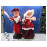 (2) Animated Vintage 24" Moving~LightUp Girls