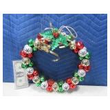 Metal 14" Bell 3color Wreath
