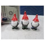 (3) 2" Intricately Handpainted Elves Elf Figures