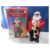 Saxophone Playing Animated Dancing BatteryOp Santa