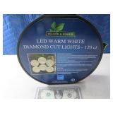 120ct LED WarmWhite DiamondCut Light Roll
